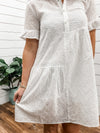 White Woven Dress