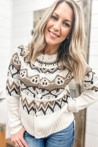 Long Sleeve Button Down Sweater Cardigan