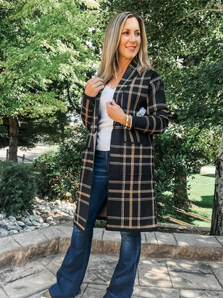 Long Sleeve Coatigan with Pockets