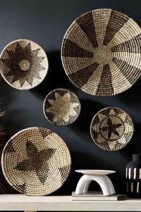 Black Aztec Woven Basket Wall Decor - Allure Boutique WY