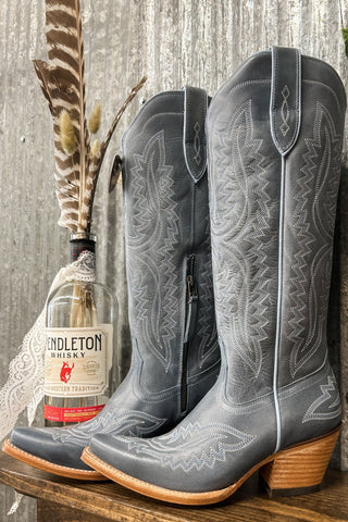 Casanova X Toe Western Boot Vintage Denim - Allure Boutique WY