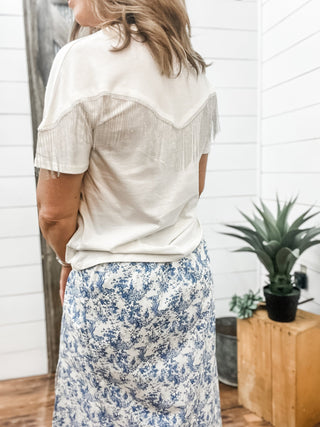 Chain Fringe Tee - Allure Boutique WY
