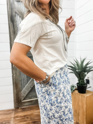 Chain Fringe Tee - Allure Boutique WY