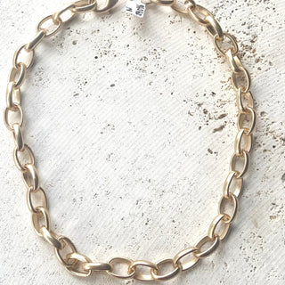 Chunky Chain Necklace - Matte Gold - Allure Boutique WY