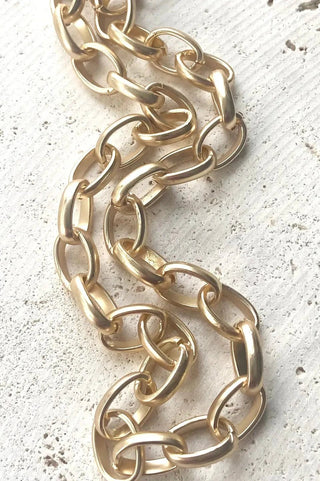 Chunky Chain Necklace - Matte Gold - Allure Boutique WY