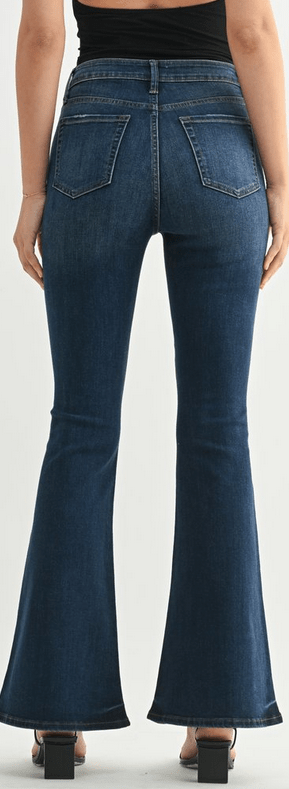 Dark Denim High Rise Clean Bell Bottom Jean - Allure Boutique WY