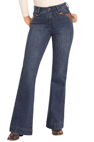 Dark Wash High Rise Trouser - Allure Boutique WY