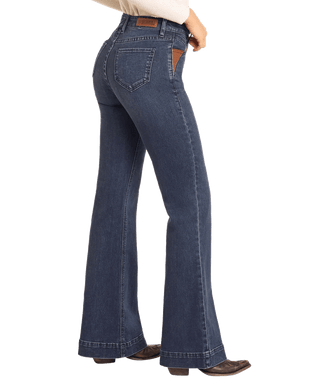 Dark Wash High Rise Trouser - Allure Boutique WY