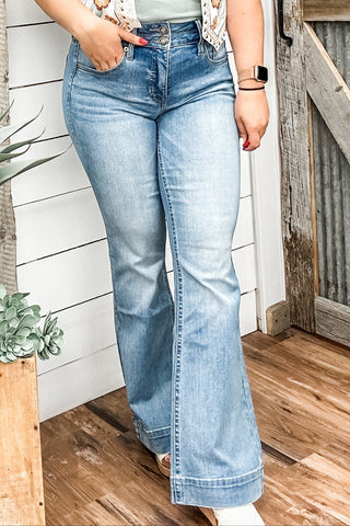 Double Waistband High Rise Jean - Allure Boutique WY