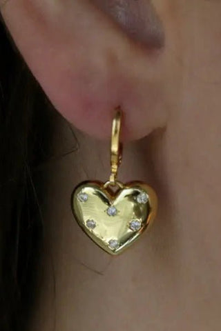 Essential Heart Earrings with Crystal Accents - Allure Boutique WY