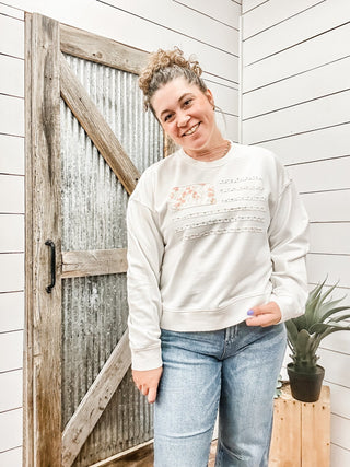 Floral Flag Crew Sweatshirt - Allure Boutique WY