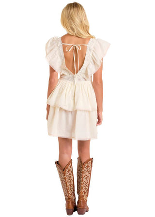 Flutter Sleeve Mini Dress - Allure Boutique WY