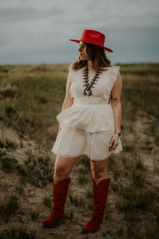 Flutter Sleeve Mini Dress - Allure Boutique WY