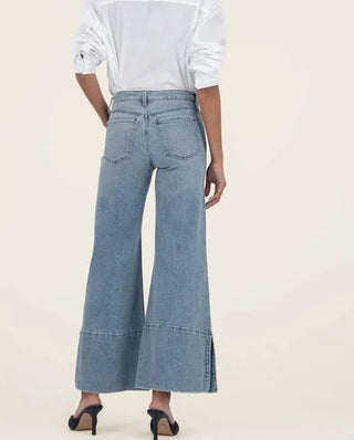 Goldie Mid Rise Super Flare - Wide Hem W/ Slit - Allure Boutique WY