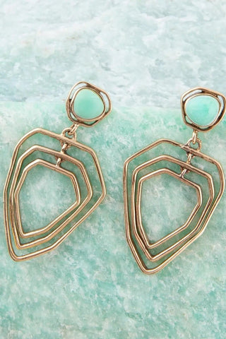 Green Chrysoprase + Bronze Drop Earrings - Allure Boutique WY