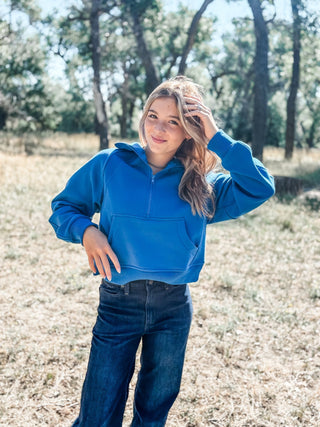 Half Zip Cropped Pullover Fleece - Allure Boutique WY