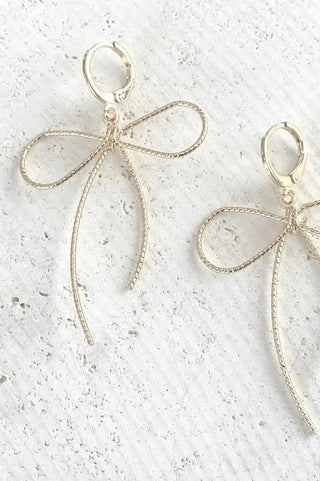 Handmade Bow Earrings - Gold - Allure Boutique WY