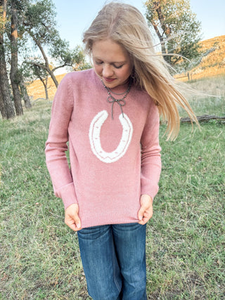 Horseshoe Crewneck Sweater - Allure Boutique WY