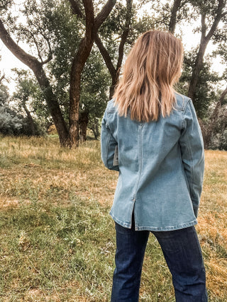 Light Denim Blazer - Allure Boutique WY