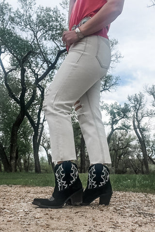 Light Grey Straight Crop Jean - Allure Boutique WY