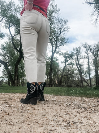 Light Grey Straight Crop Jean - Allure Boutique WY