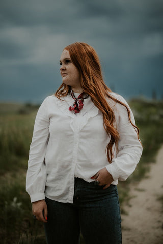 Lonestar Button Down White - Allure Boutique WY