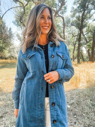 Long Button Down Quilted Jacket - Allure Boutique WY