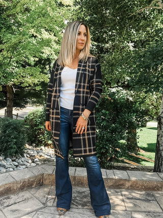 Long Sleeve Coatigan with Pockets - Allure Boutique WY