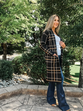 Long Sleeve Coatigan with Pockets - Allure Boutique WY