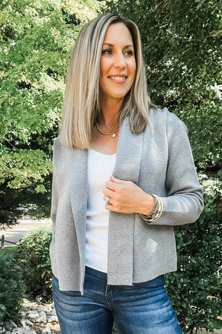 Long Sleeve Short Coatigan - Allure Boutique WY