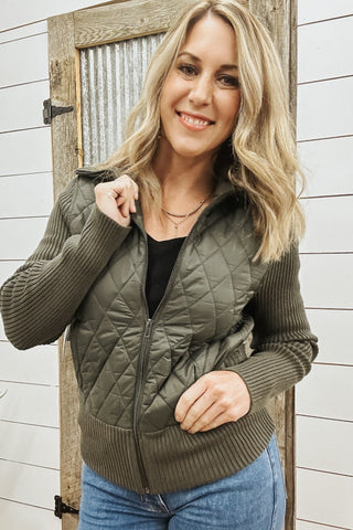 Long Sleeve Zip Woven Jacket - Allure Boutique WY
