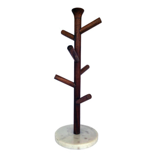 Mango Wood & Marble Mug Rack - Allure Boutique WY