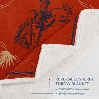 Marfa Sherpa Throw Blanket 54" x 68" - Allure Boutique WY
