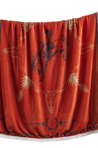 Marfa Sherpa Throw Blanket 54" x 68" - Allure Boutique WY