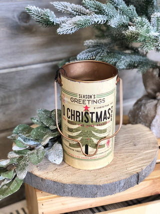 Metal Buckets with Wire Handles & Holiday Sayings - Allure Boutique WY