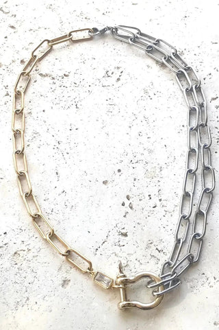 Mixed Metal Stainless Chain Necklace - Allure Boutique WY