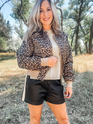 Monroe Sateen Bomber Jacket - Allure Boutique WY