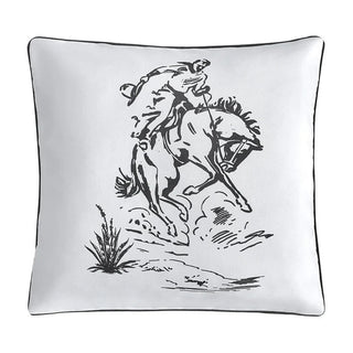 Ranch Life Bronc Rider Pillow - 20" x 20" - Allure Boutique WY