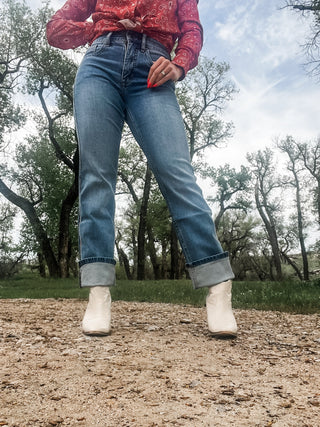 Raw Side Seam Modern Bootcut Jean - Allure Boutique WY