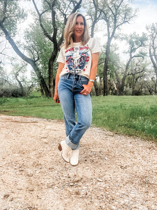 Rock & Roll Music Tour Chain Graphic Tee - Allure Boutique WY