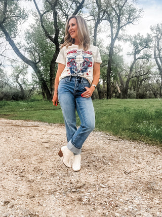 Rock & Roll Music Tour Chain Graphic Tee - Allure Boutique WY