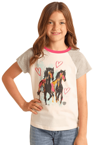Running Horses & Hearts Graphic Tee - Allure Boutique WY