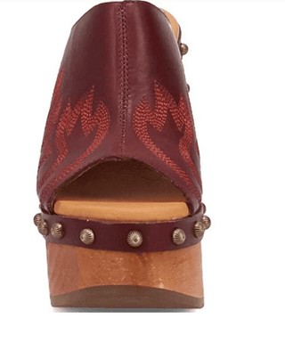 Studded Platform Clog Merlot - Allure Boutique WY