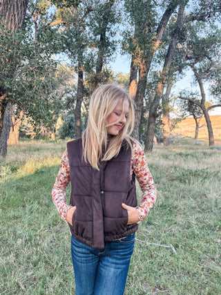 Swirls Faux Leather Vest - Allure Boutique WY