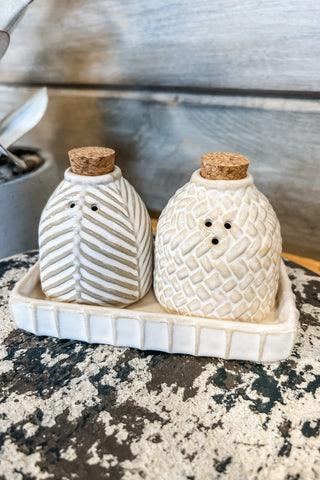 Textured Salt & Pepper Shaker Set - Allure Boutique WY