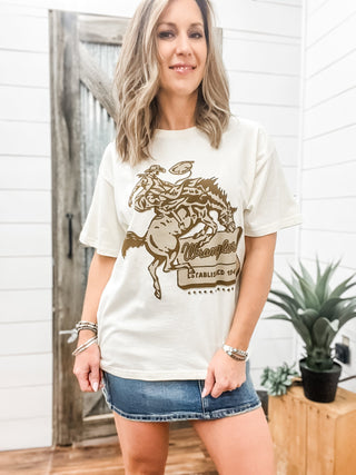 Wrangler Rodeo Sign Girlfriend Graphic Tee - Allure Boutique WY