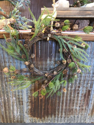 Plastic & Pinecone Wreath - Allure Boutique WY