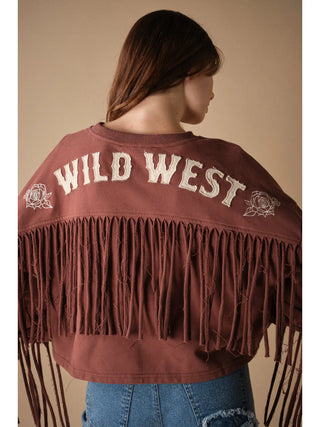 Wild West Graphic Fringe Sweatshirt