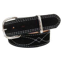 1 - 1/2" Straight Belt with White Figure 8 Stitching - Allure Boutique WY