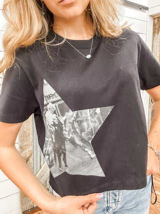 1981 Star Boxy Crop Tee - Allure Boutique WY